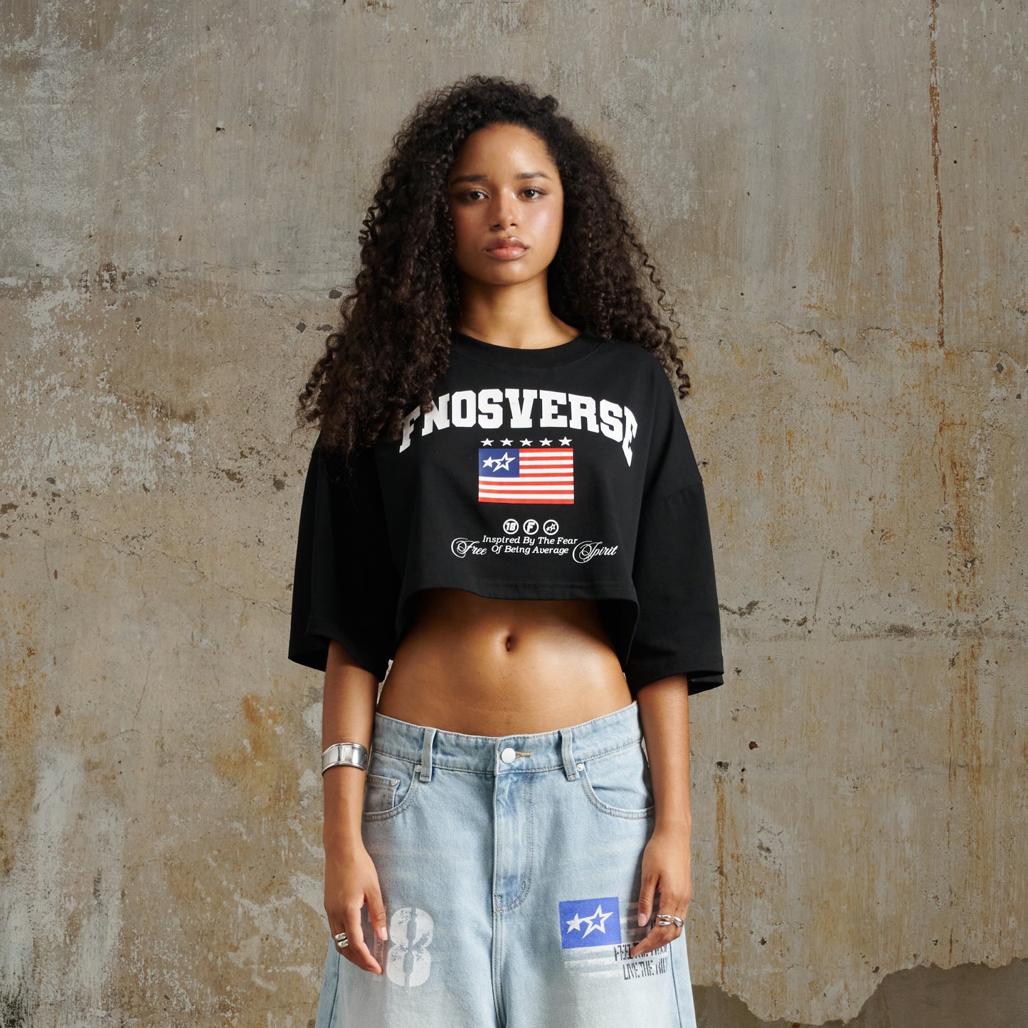 TCG6 - FNOS US CROPTOP - BLACK