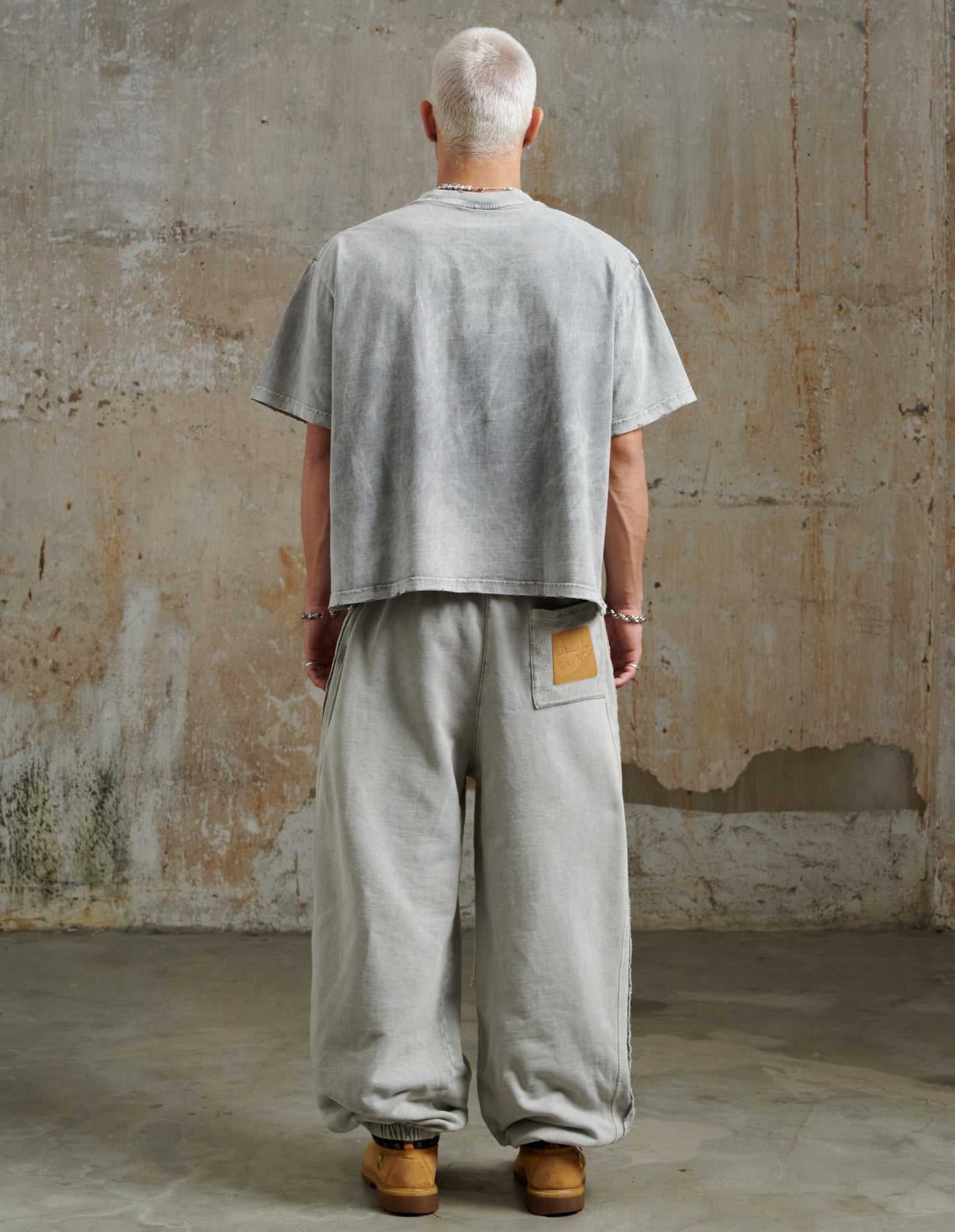 TSW14 - "FNOS" WASHED BOXY TEE - GREY