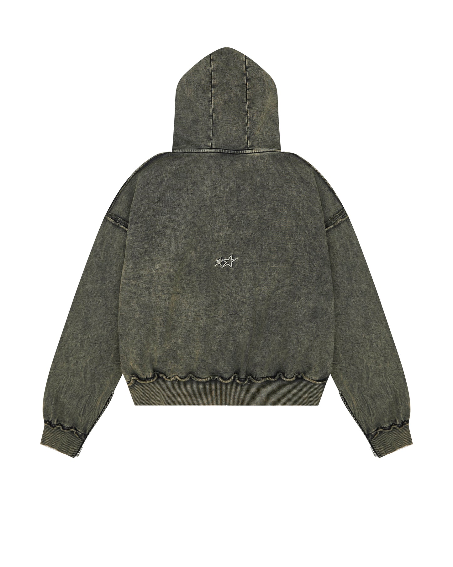 HDW2 - FNOS RÉVOLTE WASHED HOODIE - WASHED OLIVE