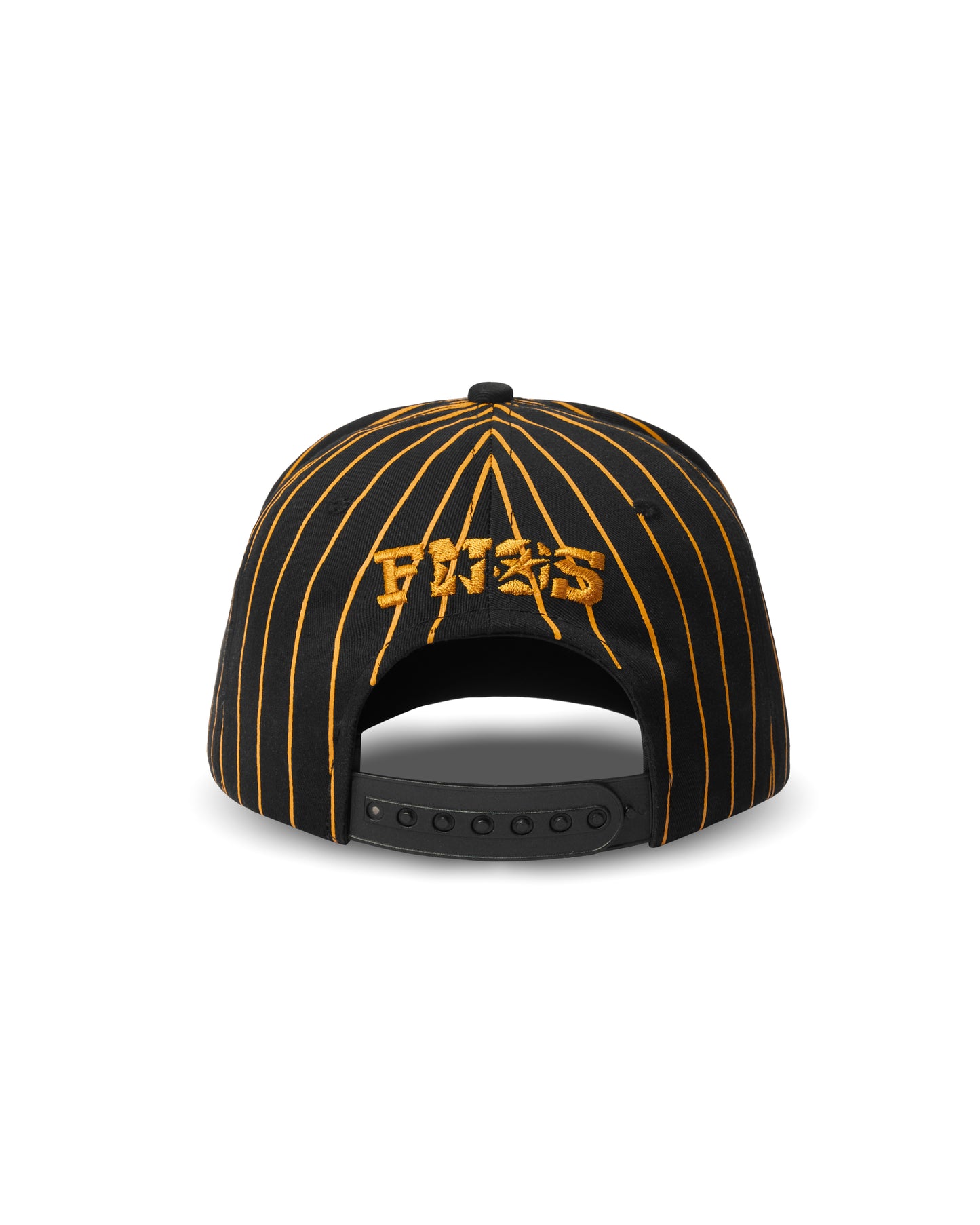 HW8 - FNOS " FN " PINSTRIPE TRUCKER HAT - BLACK/YELLOW