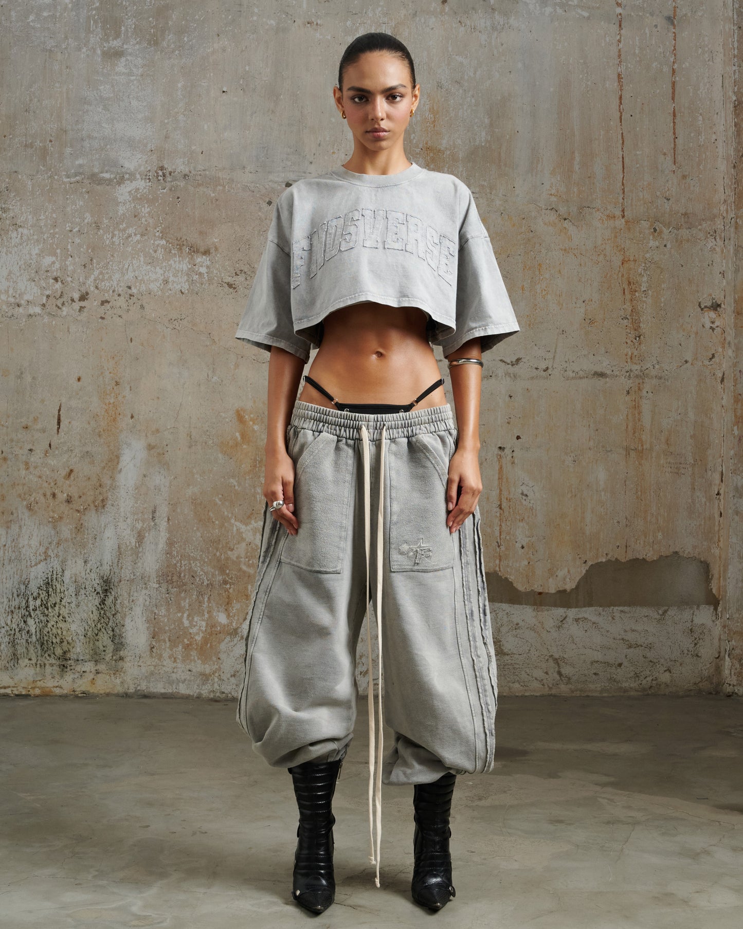 JSW2 - "FNOS" JOGGERS WASH PANTS - GRAY