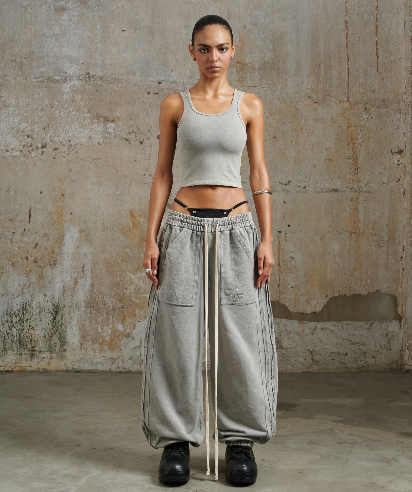 TWF2 - "FNOS" TANK TOP WASH FEMALE - GRAY