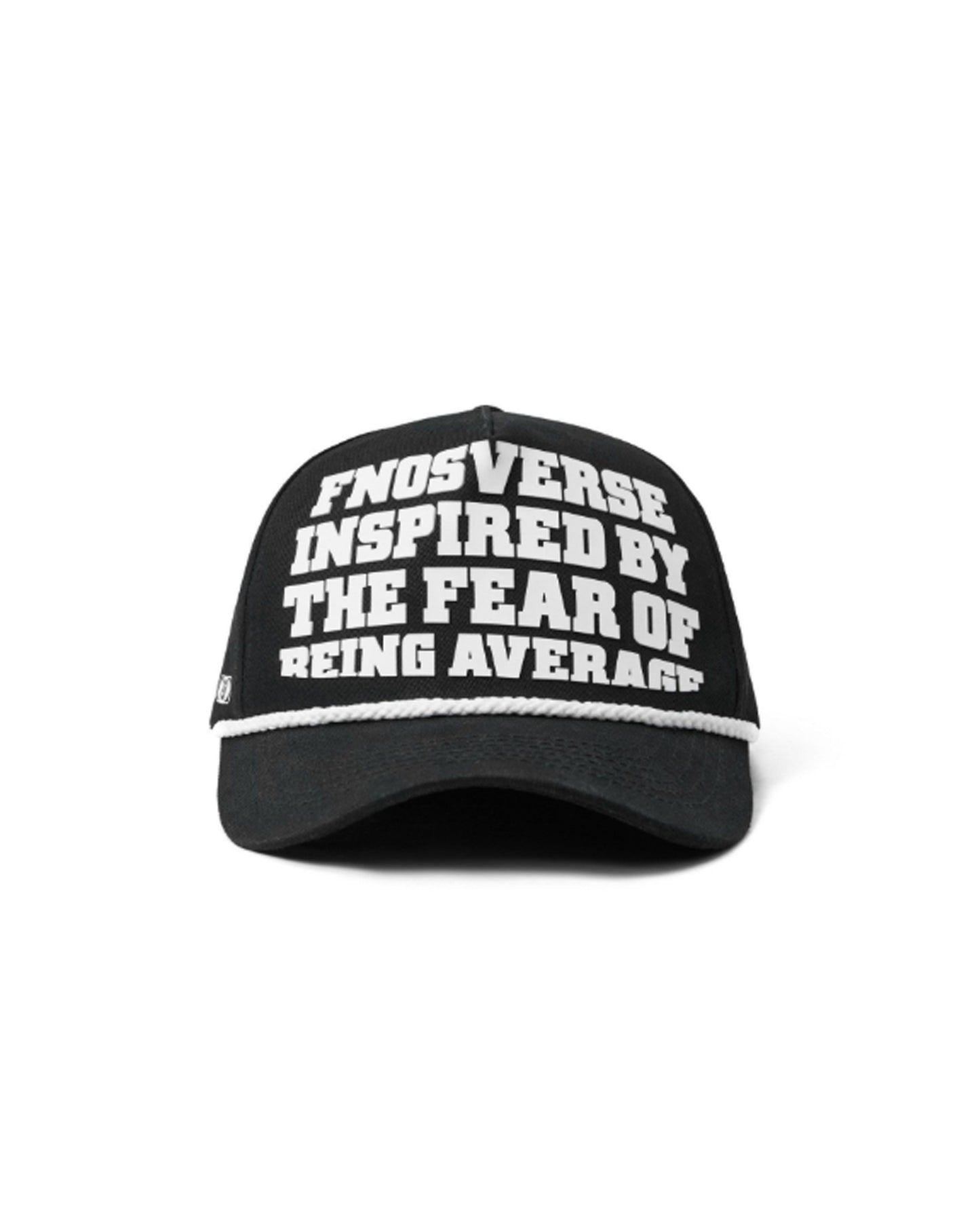 FNOS "AVERAGE" TRUCKER HAT - BLACK/WHITE