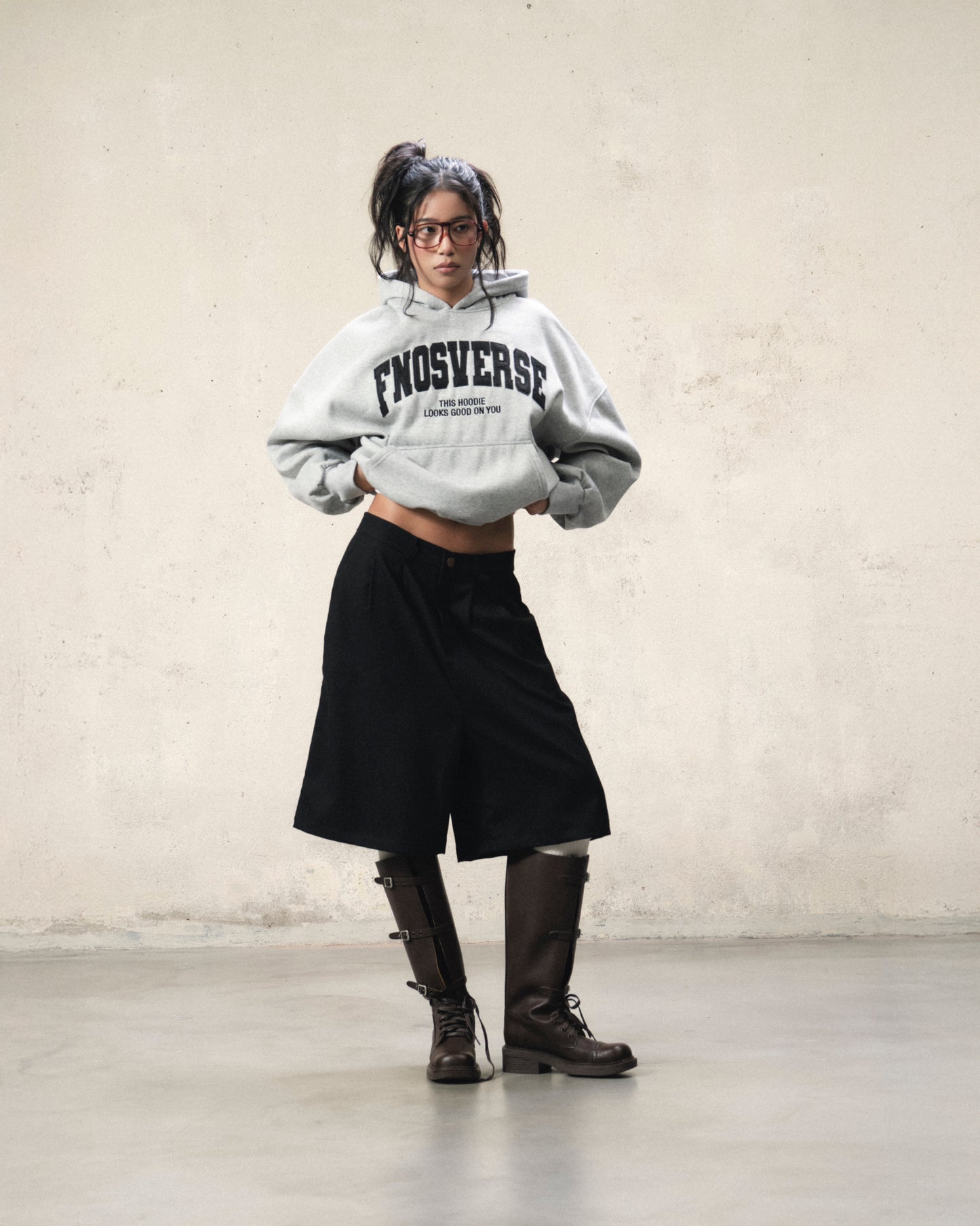 HD17 - "FNOSVERSE" HOODIE - GREY