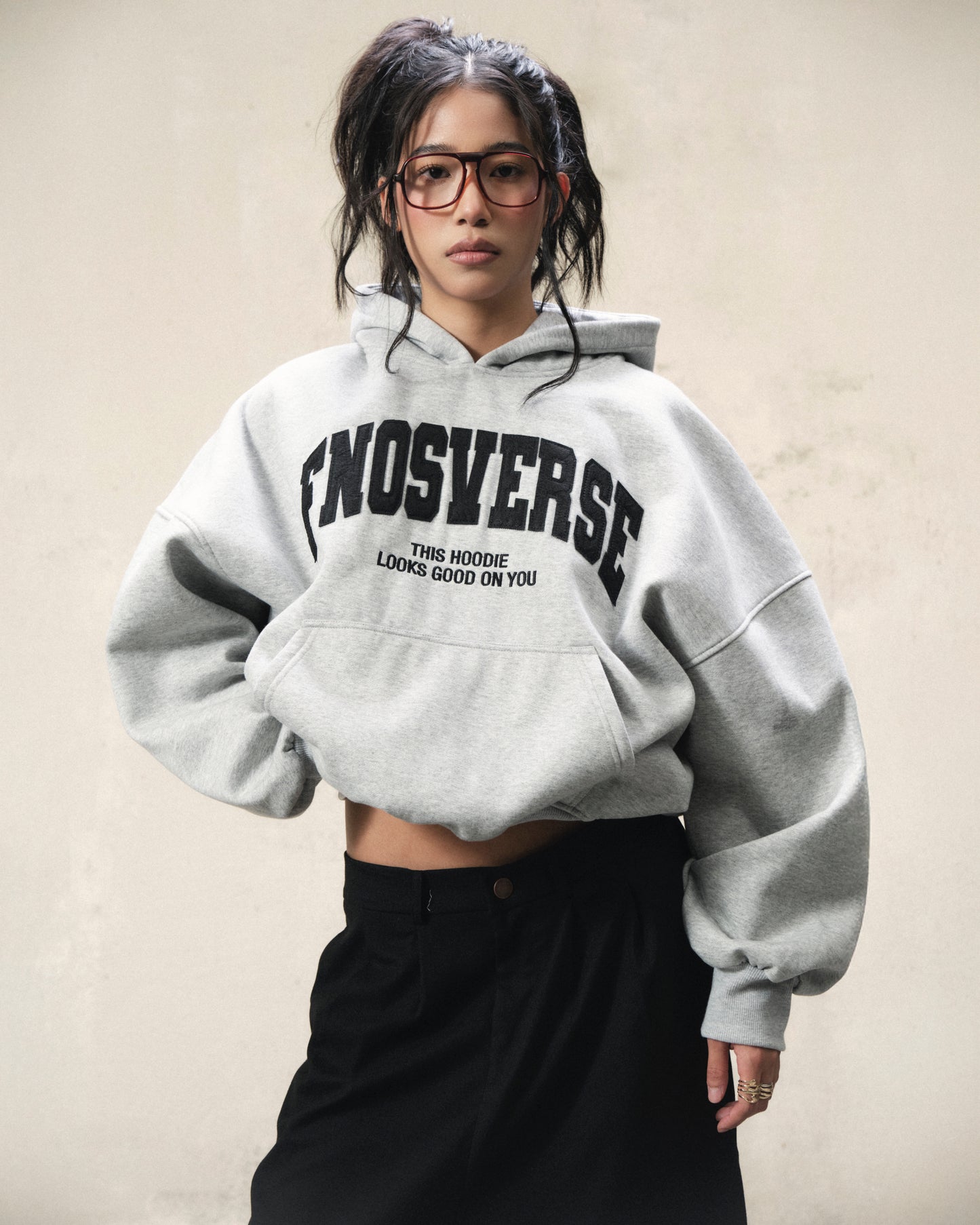 HD17 - "FNOSVERSE" HOODIE - GREY