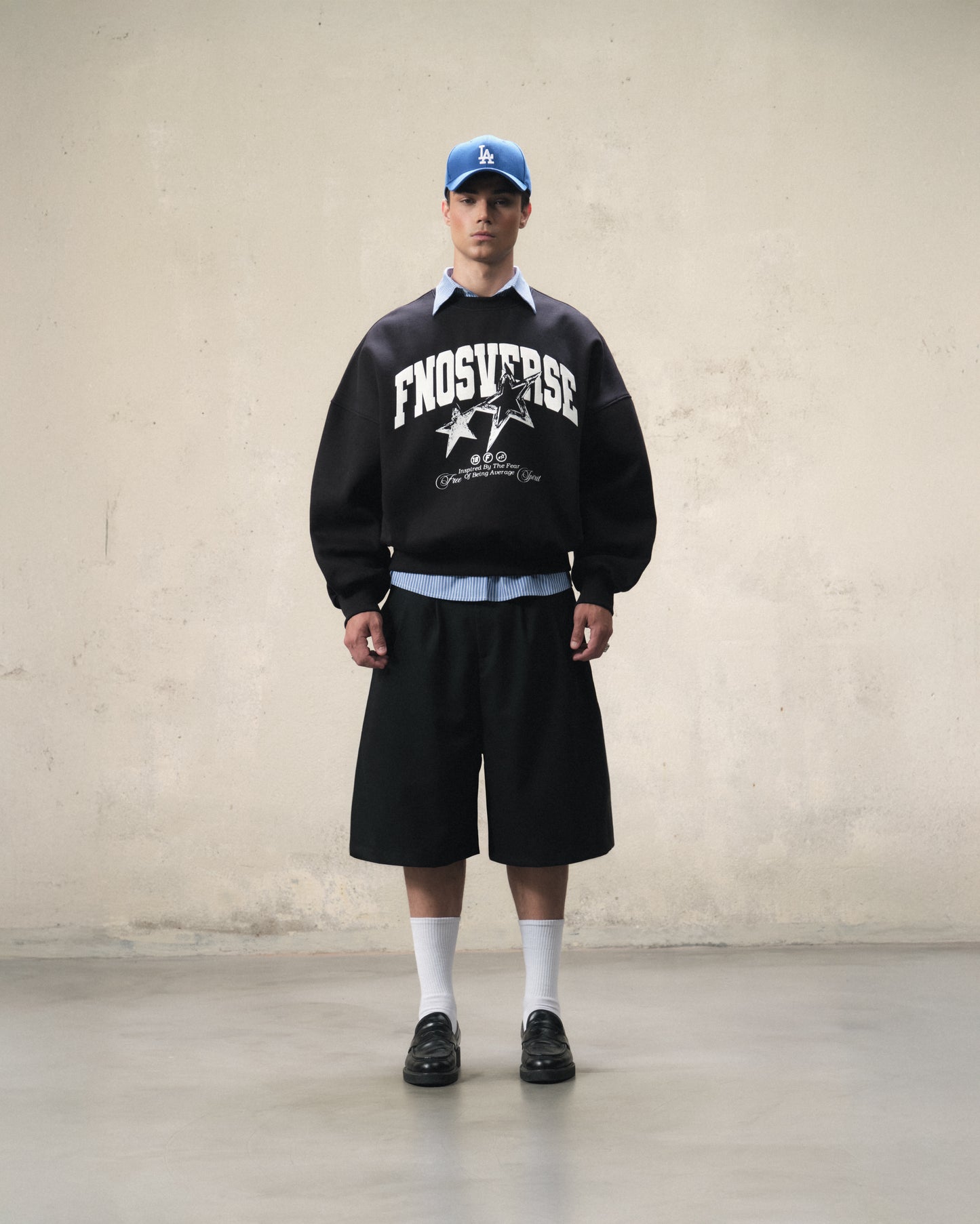 SW15 - FNOS "AVERAGE" SWEATER - BLACK