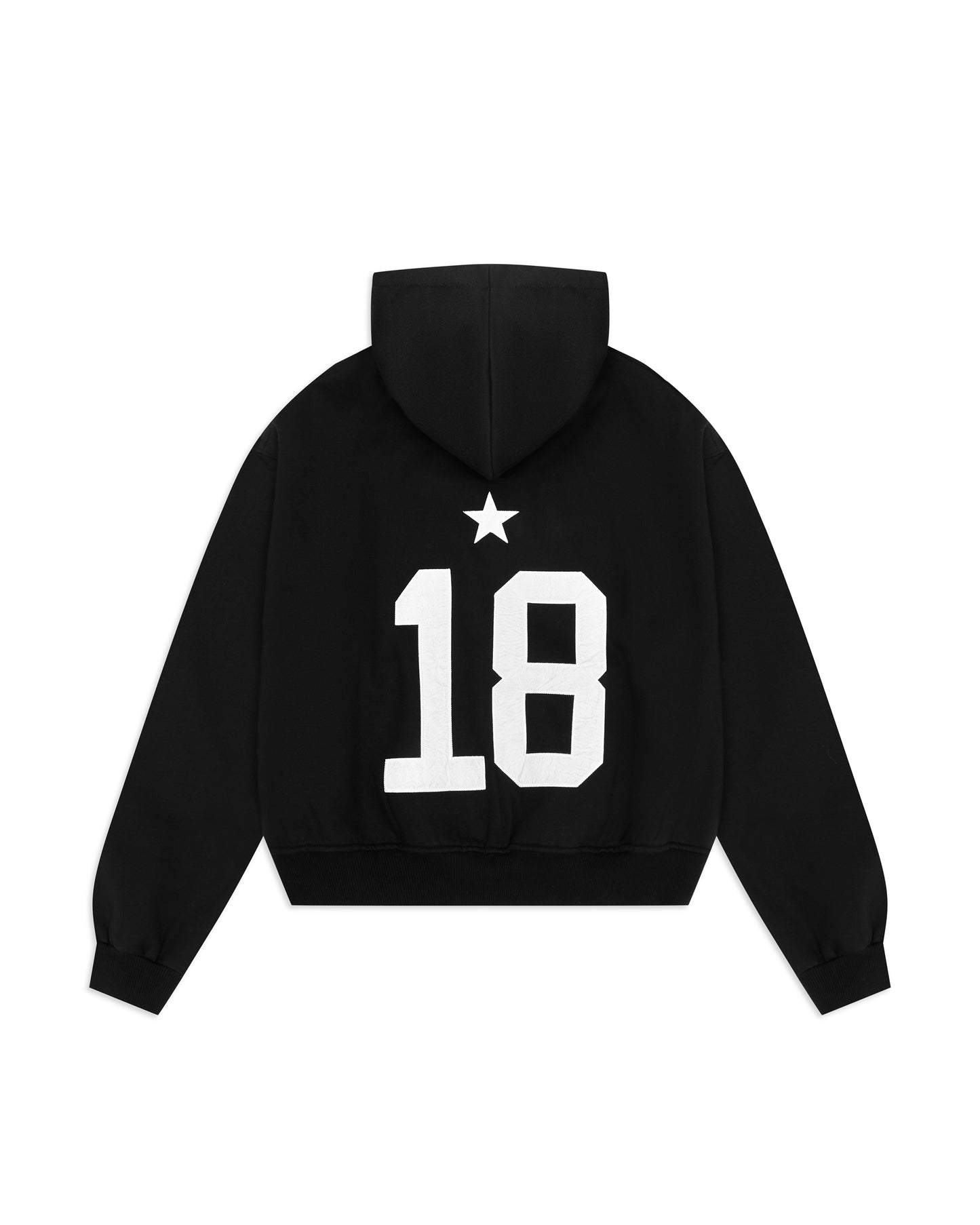HD11 - BALANCE NUMBER DOUBLE ZIP HOODIE - BLACK