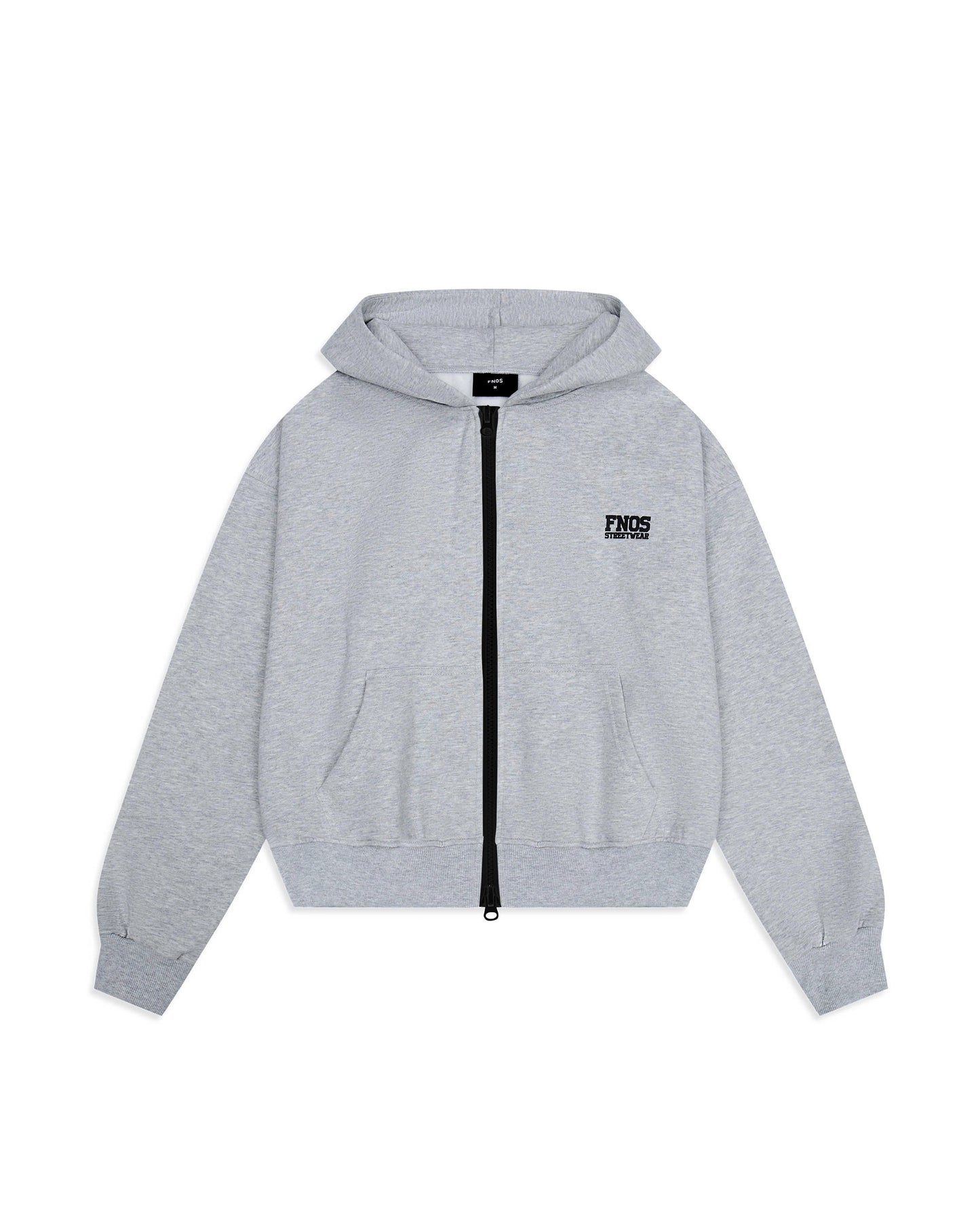 HD12 - BALANCE NUMBER DOUBLE ZIP HOODIE - LIGHT GRAY