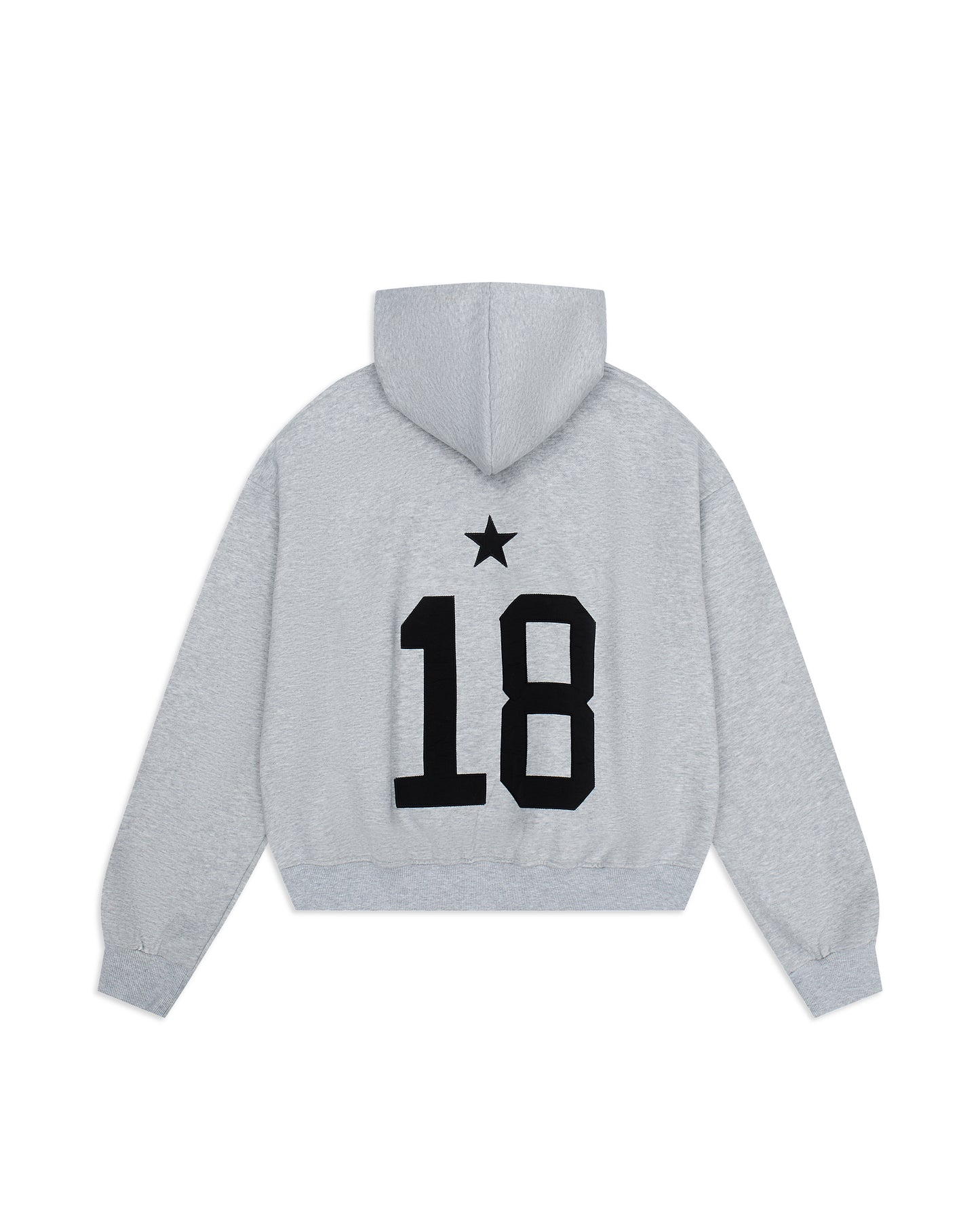 HD12 - BALANCE NUMBER DOUBLE ZIP HOODIE - LIGHT GRAY