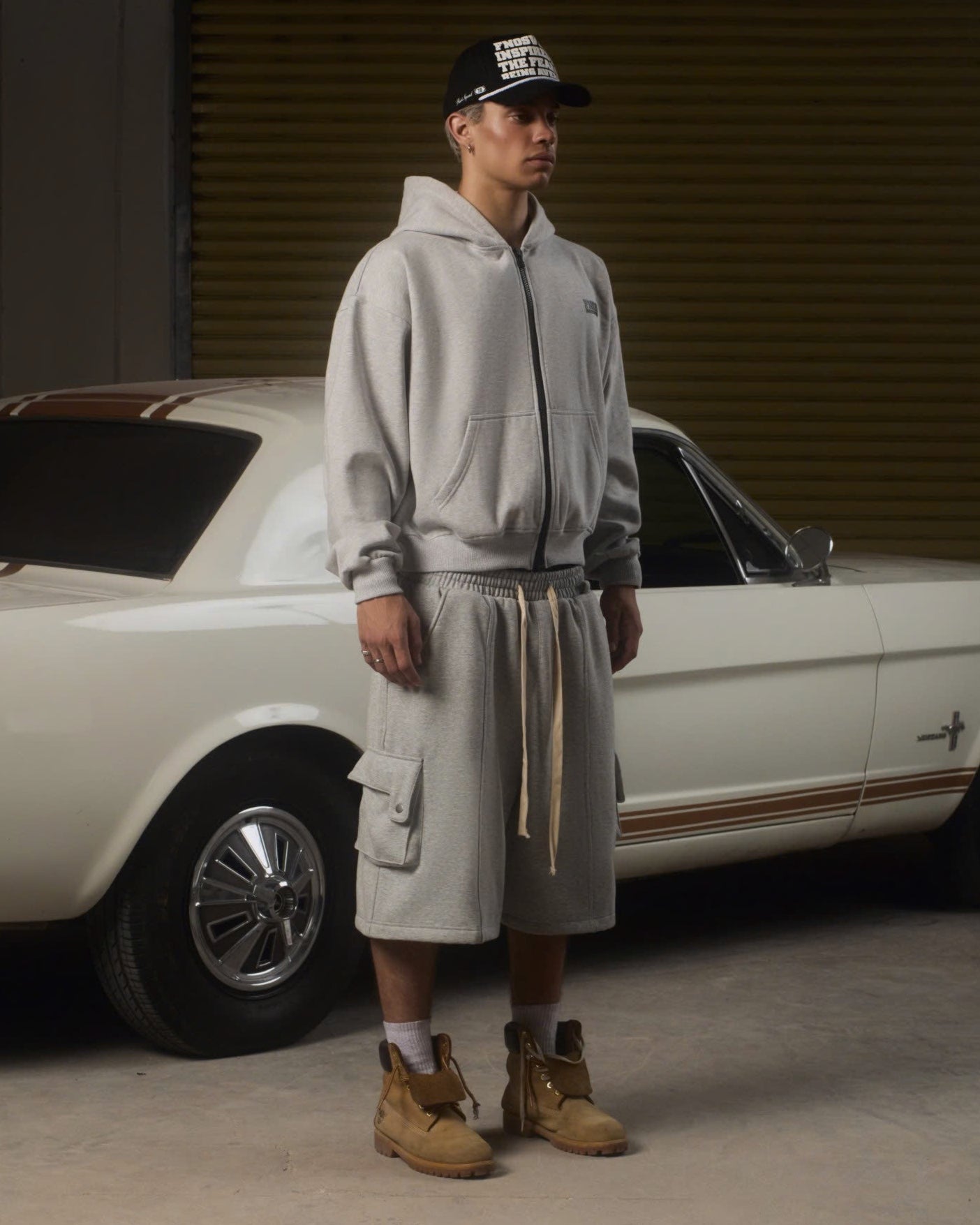 SJC2 - "BALANCE" SWEAT JORTS - GREY