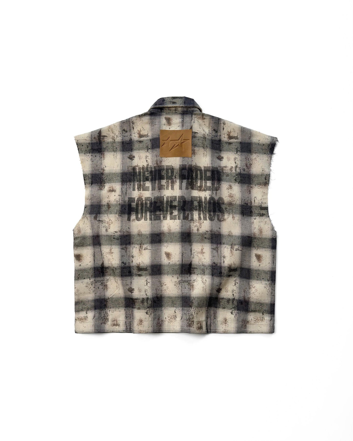 TBC5 - "FNOS" BAT CUT CARO SHIRT - BEIGE