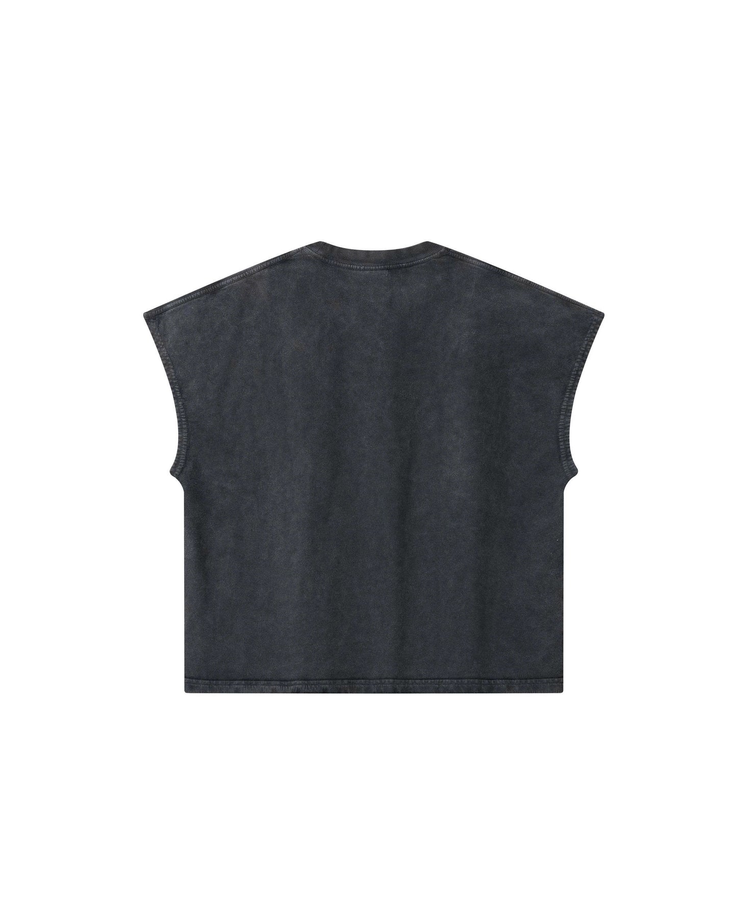 TBC3 - "FNOS" WASHED BAT CUT T-SHIRT - BLACK