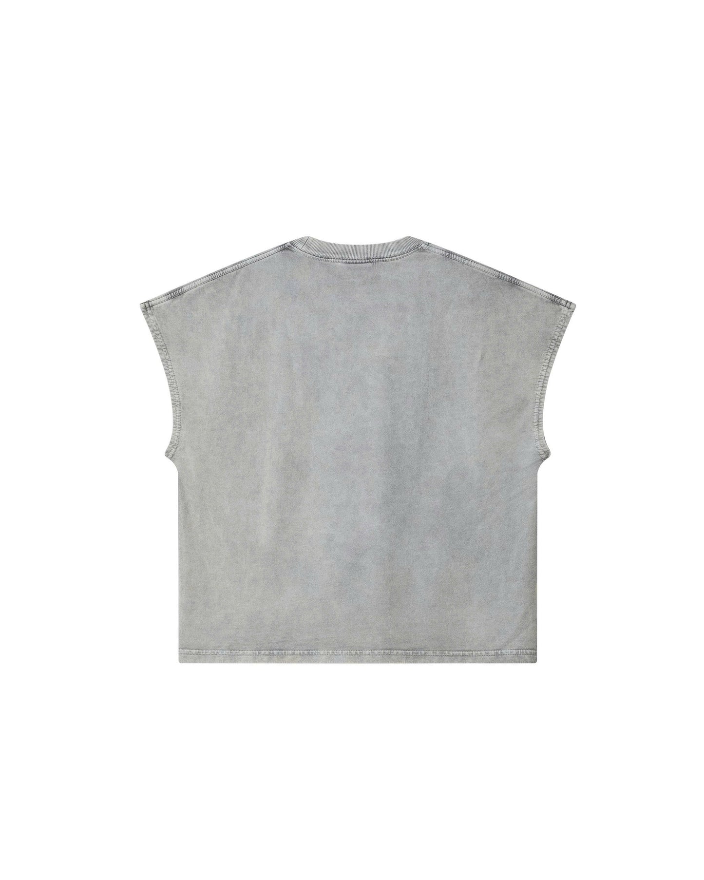 TBC4 - "FNOS" WASHED BAT CUT T-SHIRT - GRAY