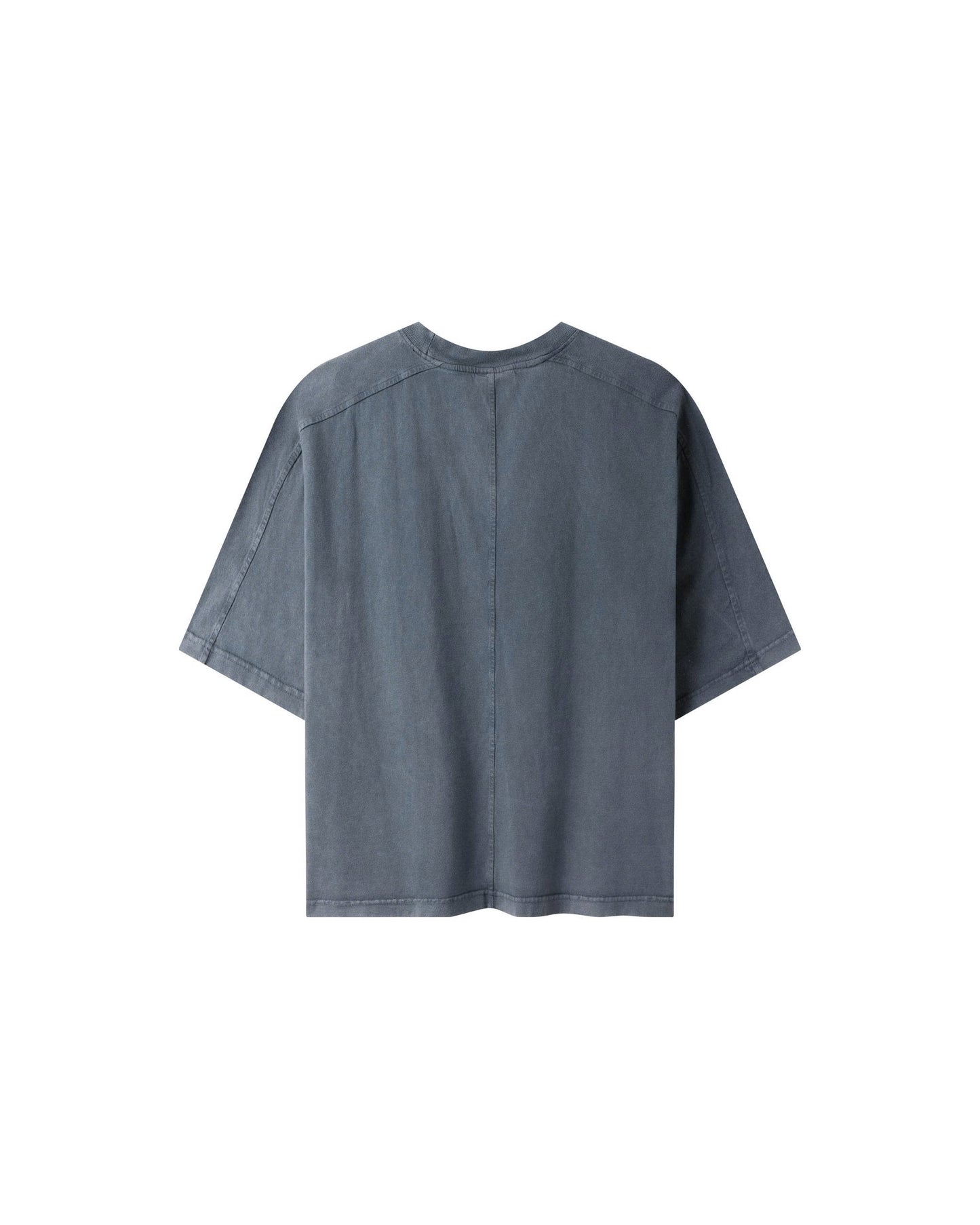 TWG32 - WASHED BOXY TEE WITH PRINTS AND PATTERNS - NAVY