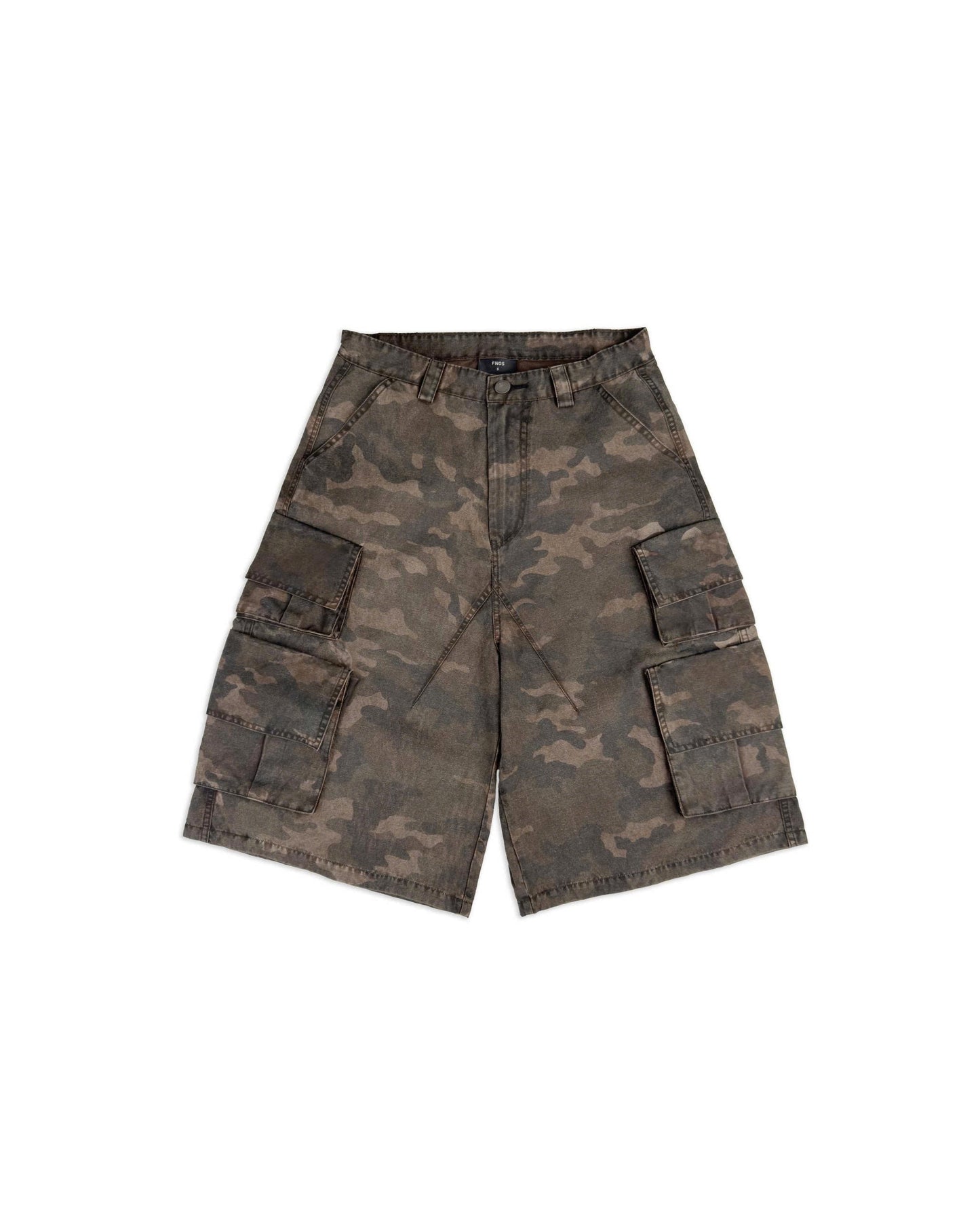 CS2 - "FNOS" WASHED CAMO SHORT - BROWN