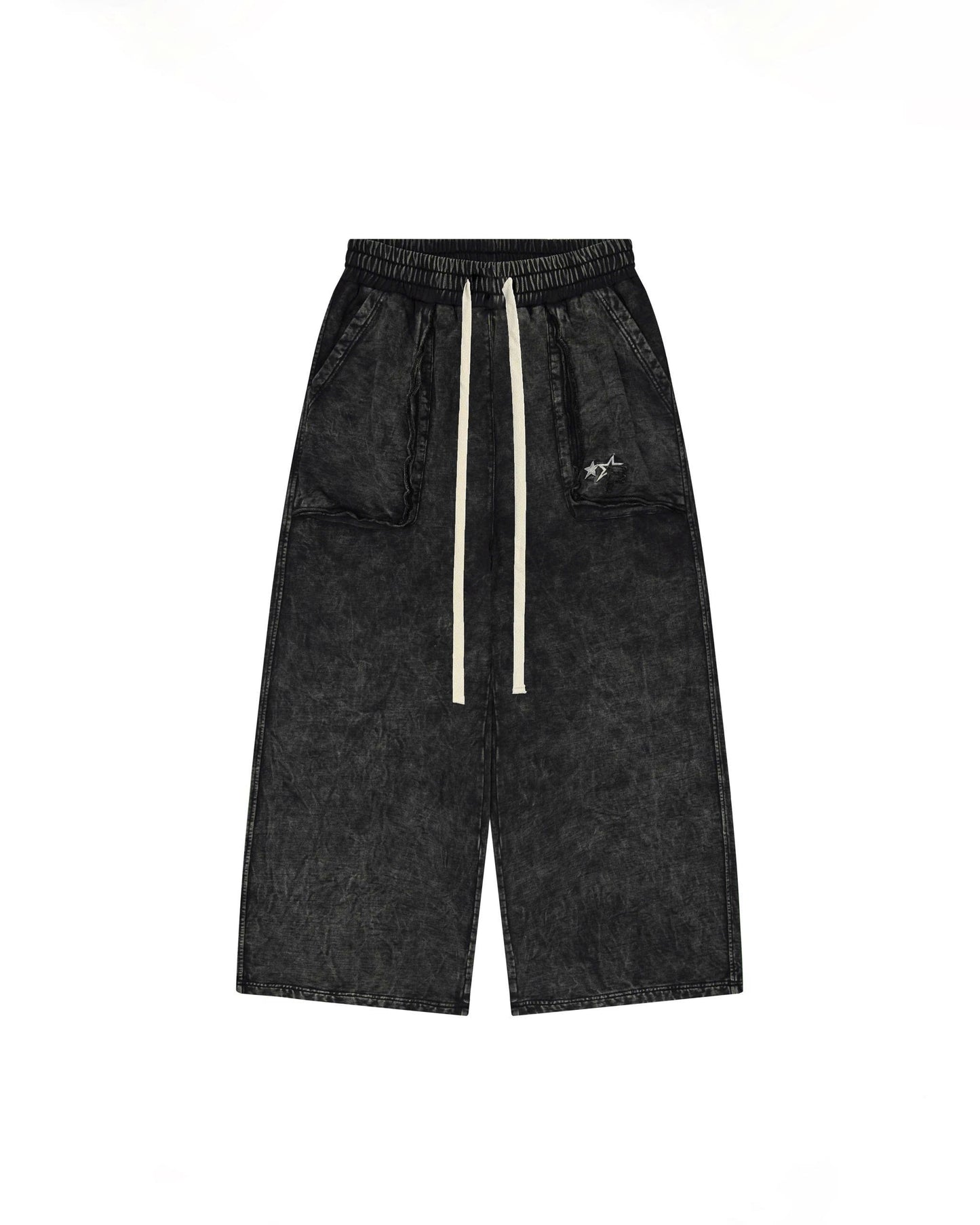JGW3 - FNOS RÉVOLTE WASHED PANTS - WASHED BLACK