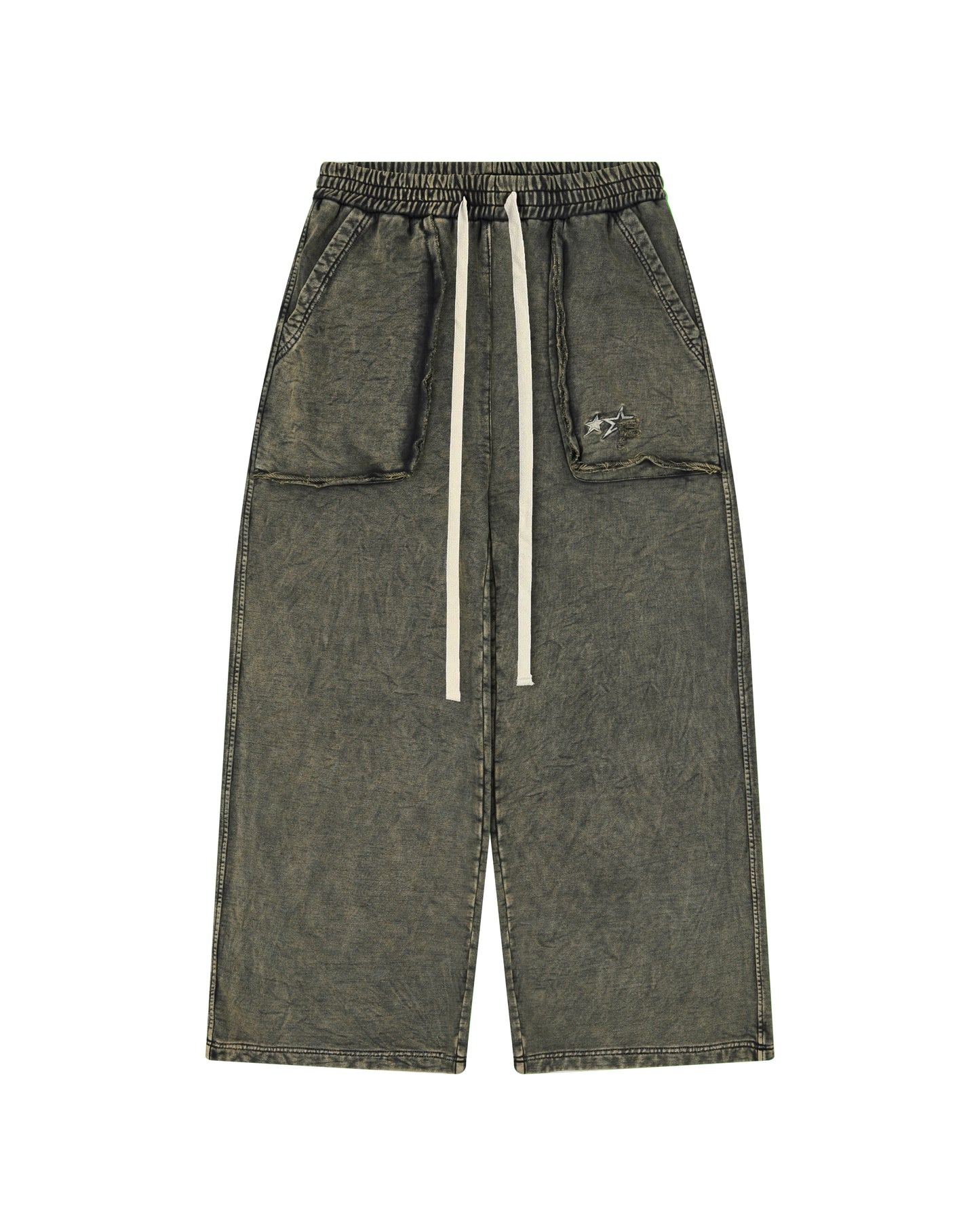 JGW4 - FNOS RÉVOLTE WASHED PANTS - WASHED OLIVE