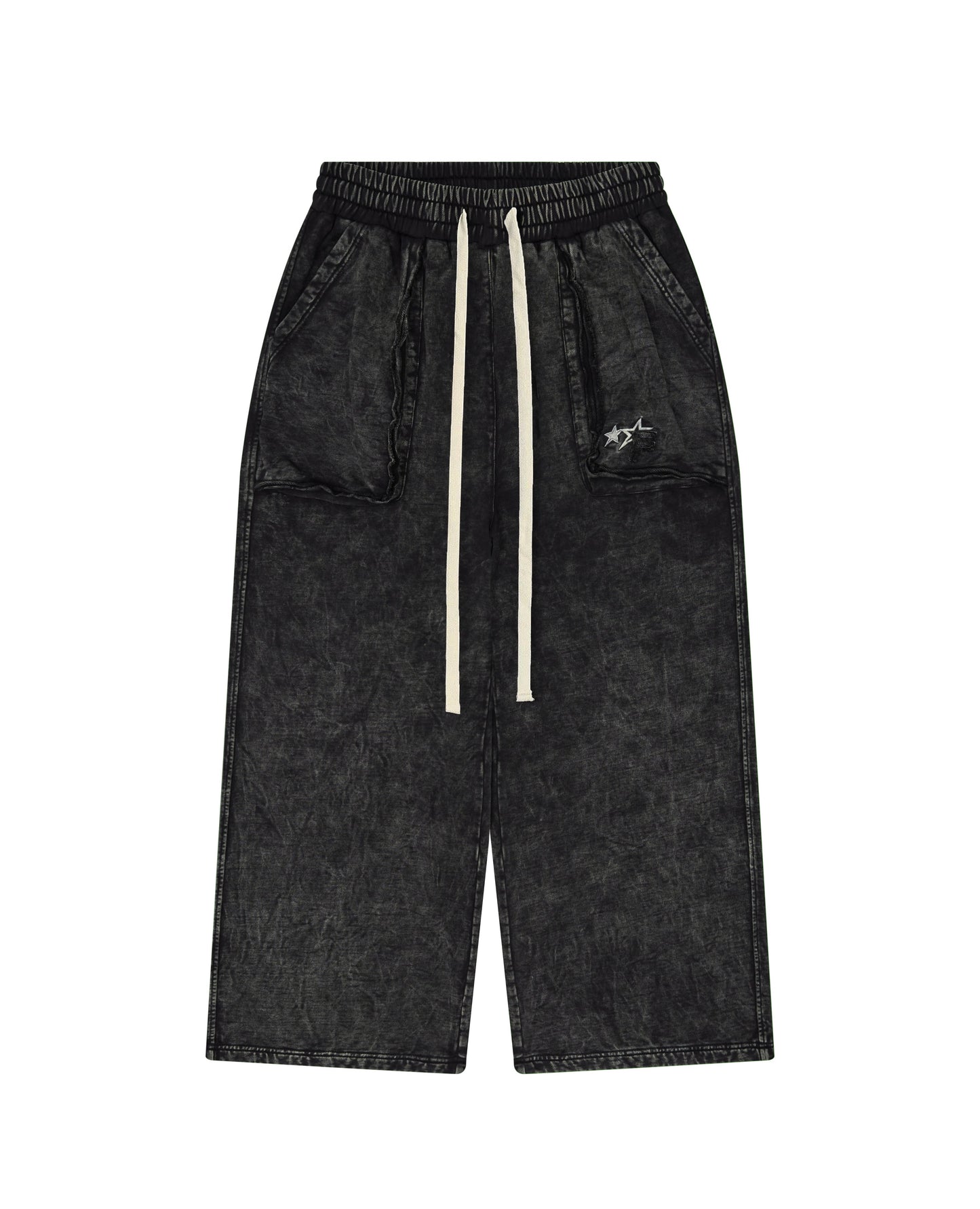 JGW3 - FNOS RÉVOLTE WASHED PANTS - WASHED BLACK