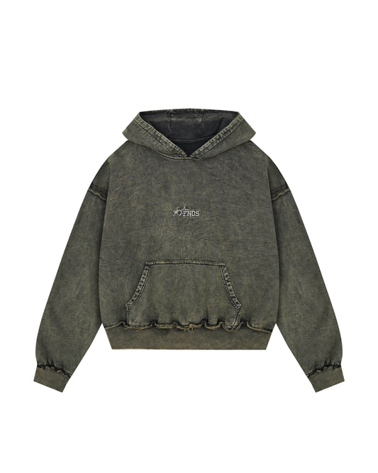 FNOS RÉVOLTE WASHED HOODIE - WASHED OLIVE