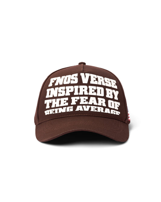 FNOS "US AVERAGE" TRUCKER HAT - BROWN