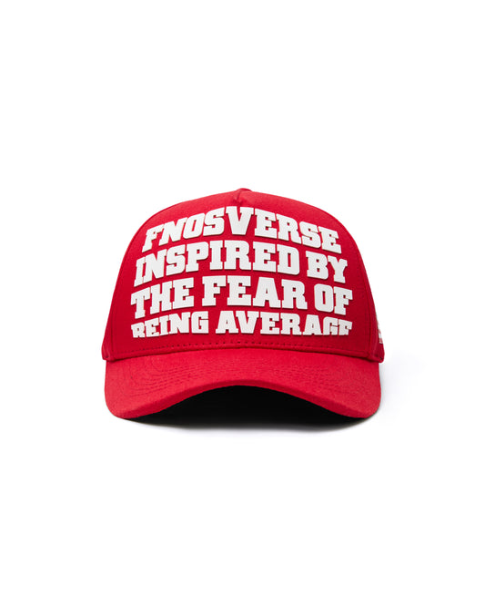 FNOS "US AVERAGE" TRUCKER HAT - RED