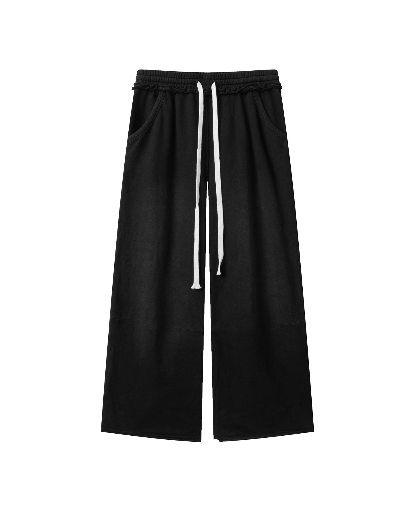 JGW1 - 'INTROVERSE' WASHED PANTS - BLACK