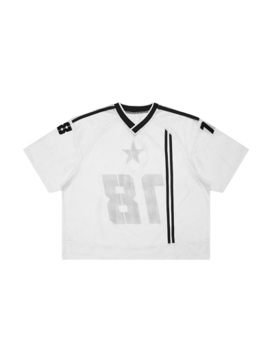 JS10 - FNOS 18+ MESH JERSEY TEE - WHITE