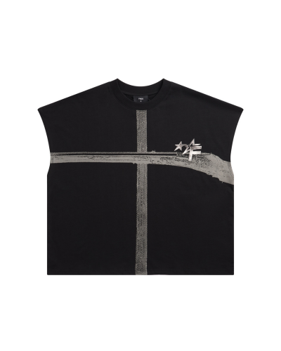 TBC2 - FNOS "CROSSOVER" BAT CUT T-SHIRT - BLACK