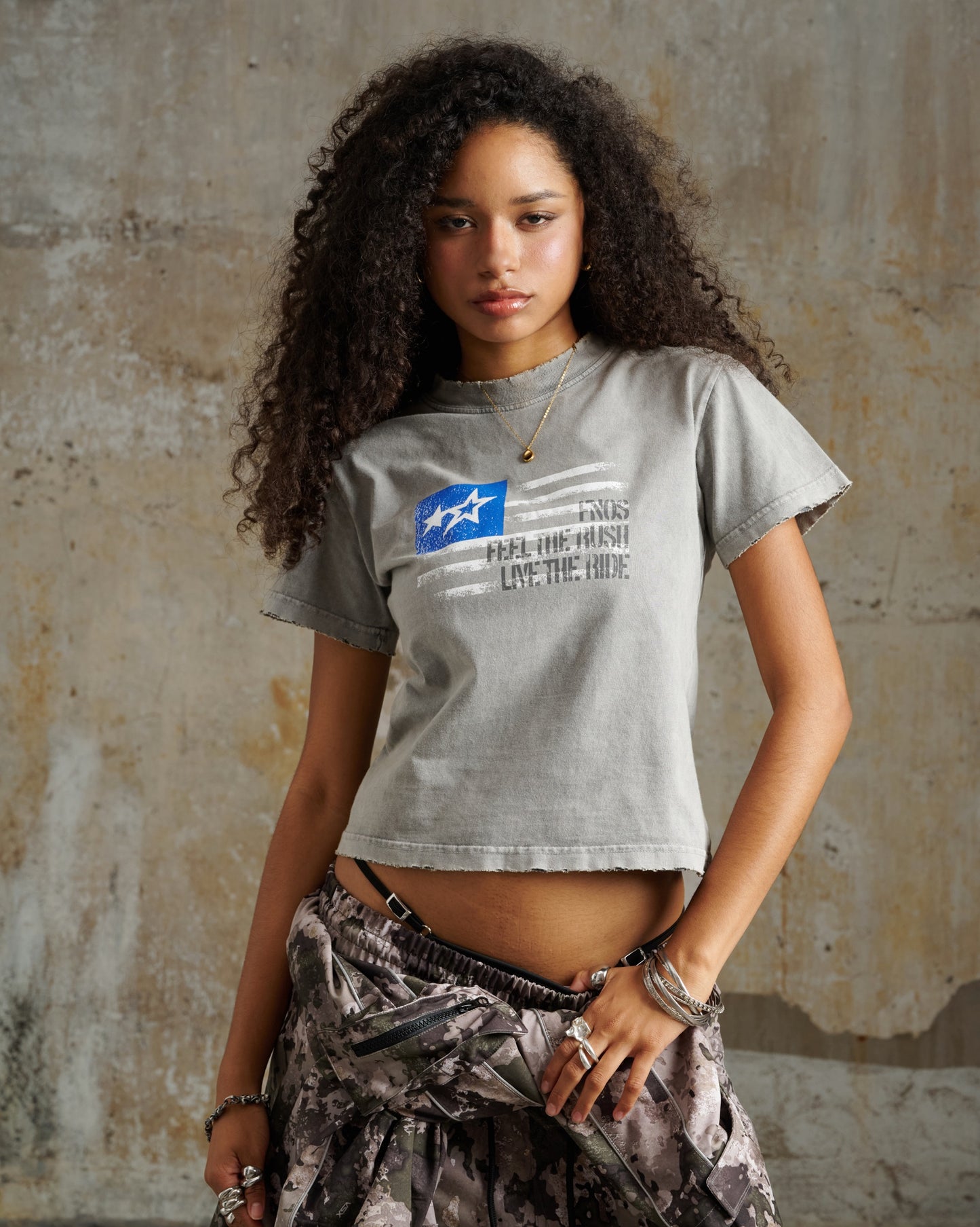 TWB8 - "FNOS" BABY TEE WASH - GRAY