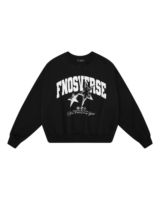 SW15 - FNOS "AVERAGE" SWEATER - BLACK