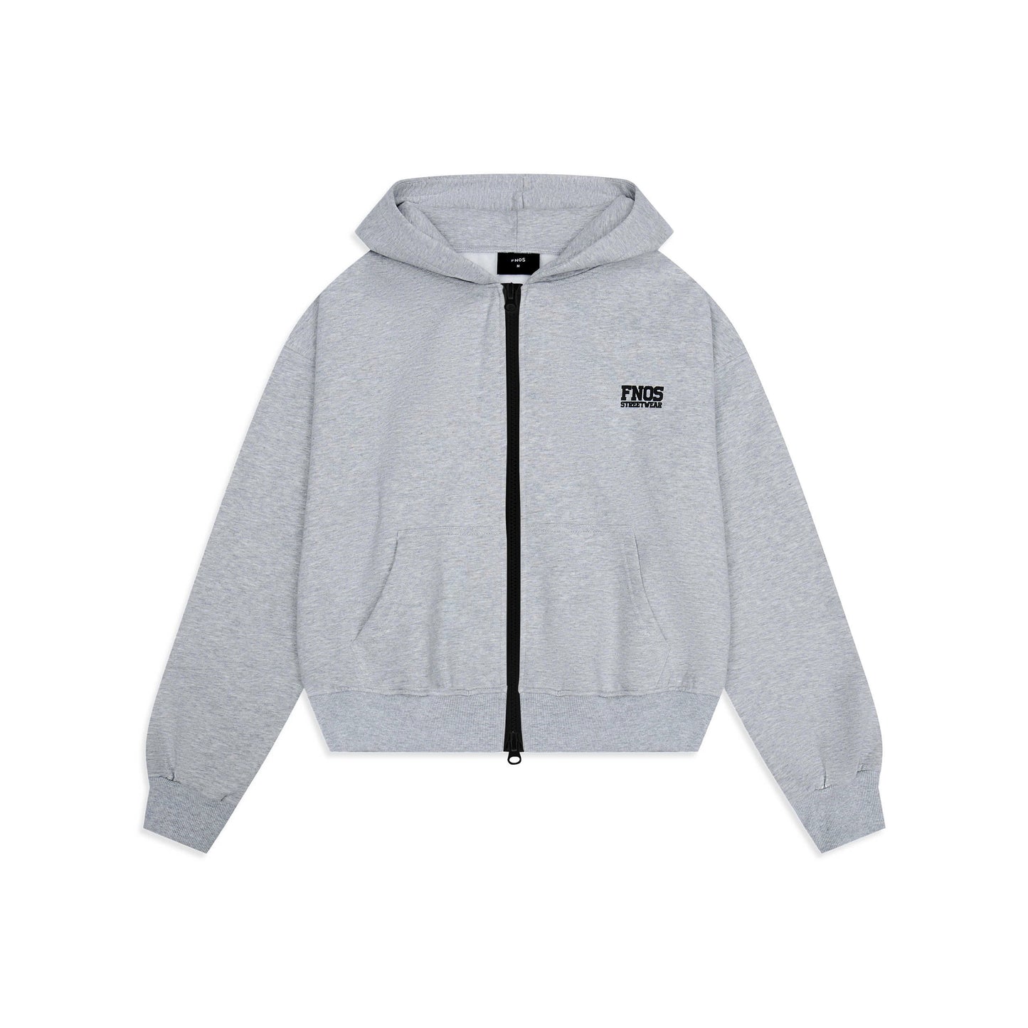 HD12 - BALANCE NUMBER DOUBLE ZIP HOODIE - LIGHT GRAY