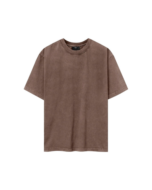 TSW6- BLANK WASHED TEE - BROWN