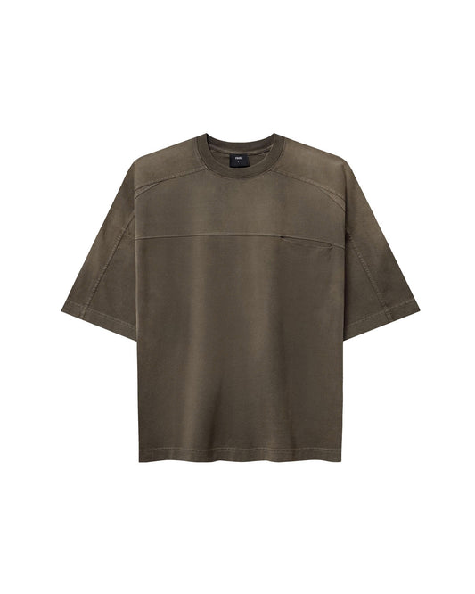 TSW13 - 'INTROVERSE' BOXY VINTAGE TEE - SAND