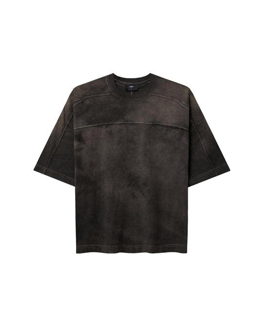 TSW12 - 'INTROVERSE' BOXY VINTAGE TEE - BROWN