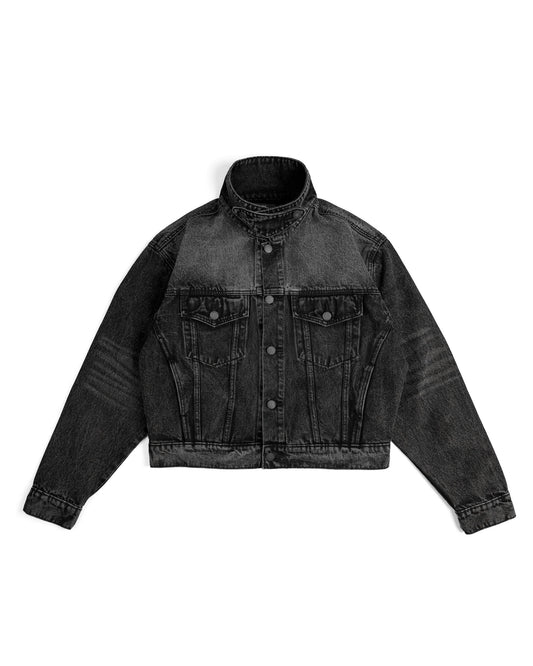 JKD3 - "FNOS VERSE" DENIM JACKET WASHED - BLACK