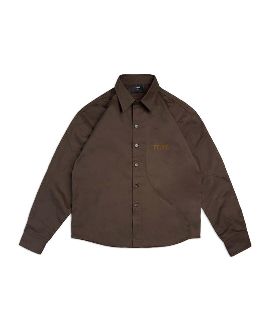 SH8 - "FNOS" LONG SLEEVE SHIRT - BROWN