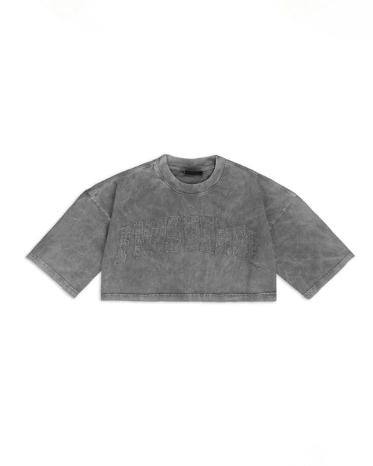 TCW1 - "FNOSVERSE" CROPTOP WASH - GREY