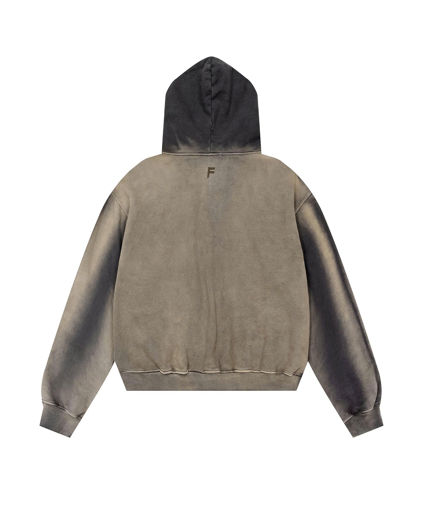 HD8 - 'INTROVERSE' DOUBLE ZIP HOODIE - WASHED SAND