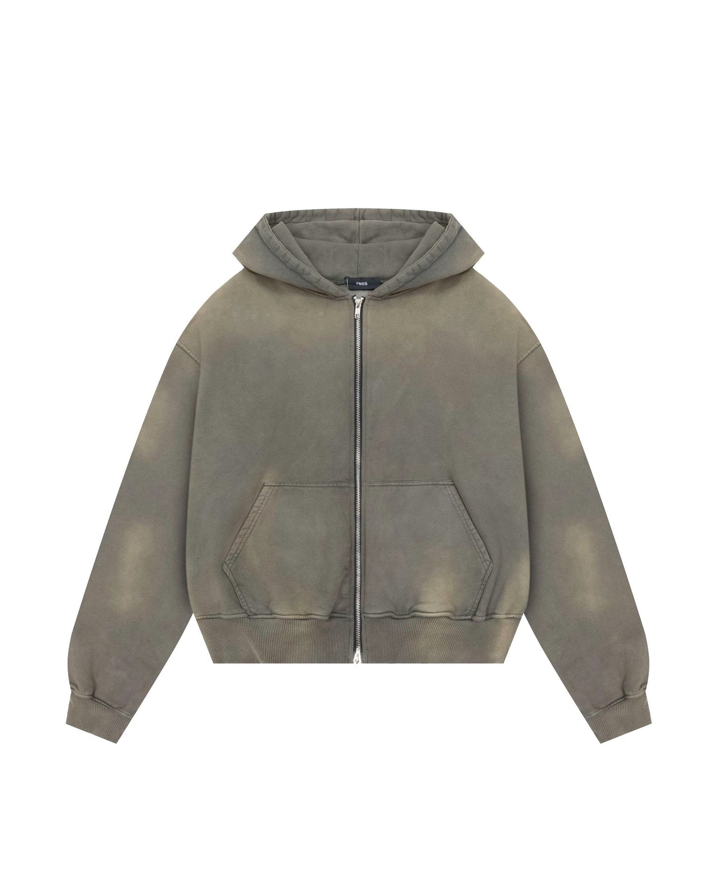 HD9 - 'INTROVERSE' DOUBLE ZIP HOODIE - WASHED OLIVE