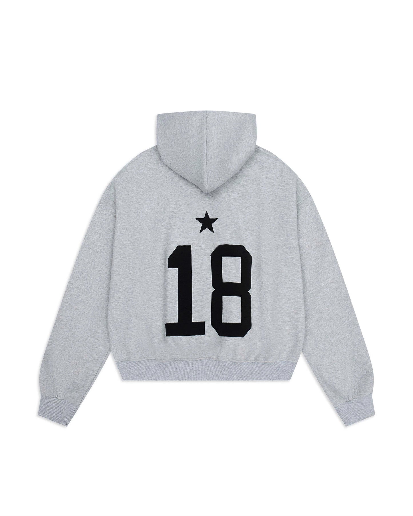 HD12 - BALANCE NUMBER DOUBLE ZIP HOODIE - LIGHT GRAY