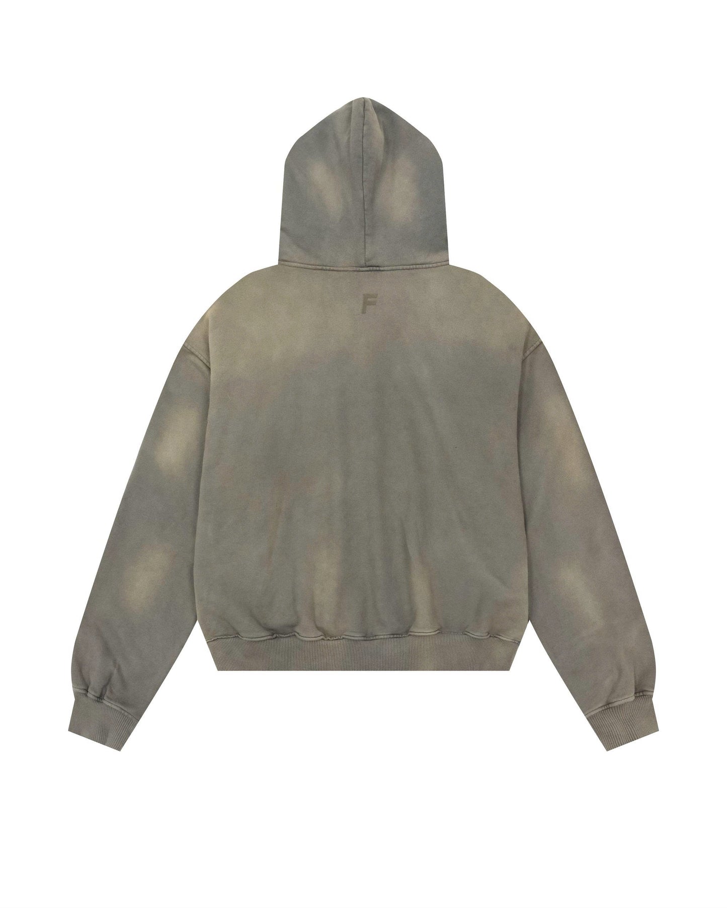 HD9 - 'INTROVERSE' DOUBLE ZIP HOODIE - WASHED OLIVE